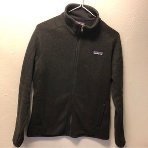 Patagonia better sweater charcoal black zip up
